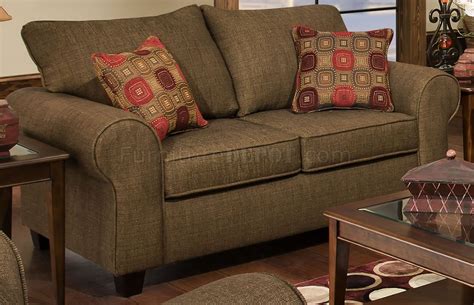 Truffle Fabric Modern Sofa And Loveseat Set Woptional Items