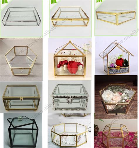 Curio Case Nesting Jewelry Boxes Display Glass Tea Light Candle Holder Stained Glass