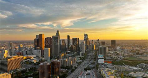 Los Angeles Aerial View Flying With Drone City Of Los Angeles