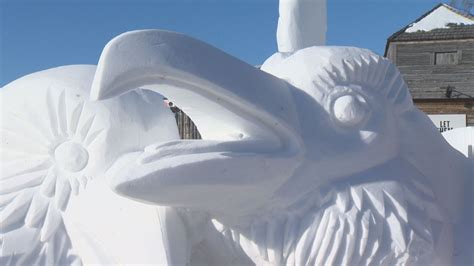 Snow Sculptures At Festival Du Voyageur Bring Artists Together From