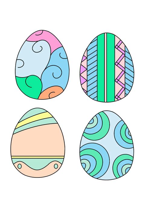 12 Free Printable Colored Easter Eggs - Freebie Finding Mom