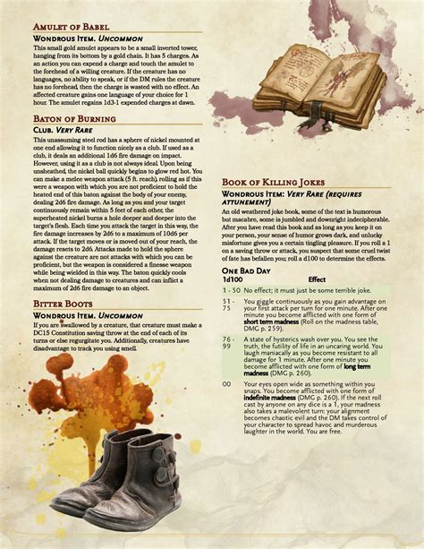 Dnd 5e Homebrew — Magnificent Magic Items By Vecna Is My Co Pilot