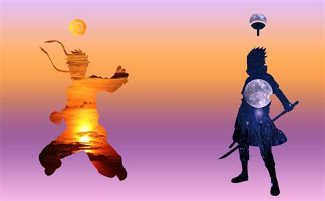 Naruto And Sasuke Sun And Moon Naruto Moon Sun Sasuke