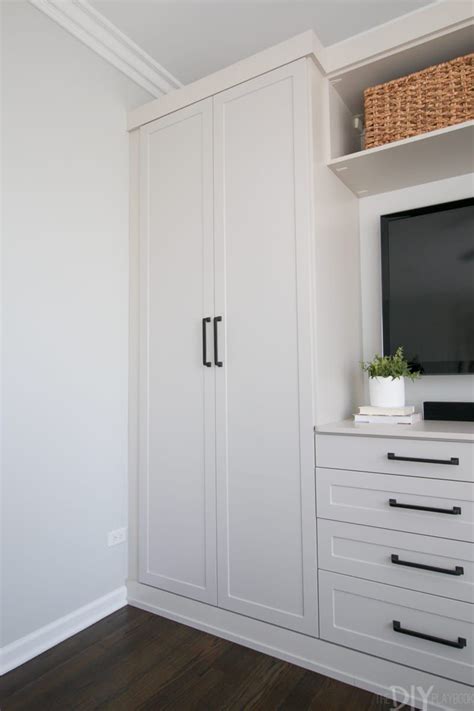 Tall corner cabinet with two doors and three tier shelves, free standing corner storage cabinet for bathroom, kitchen, living room lyabidi 5 out of 5 stars (32) $ 229.00 free shipping add to favorites unfinished small wall corner cabinet. Master Bedroom Built-Ins with Storage | Bedroom built ins ...