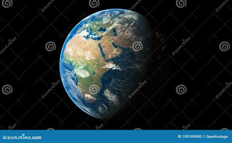3d Render World Spinning Seamless Loop Animation Showing Planet Earth