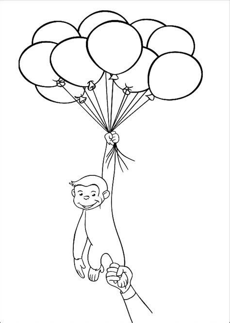 Curious George Coloring Pages