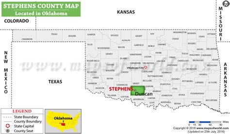 Stephens County Map Oklahoma