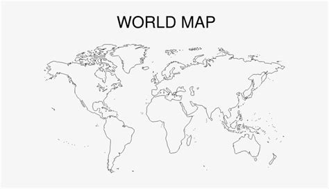 5 Outline Printable World Map With Countries Template Pdf