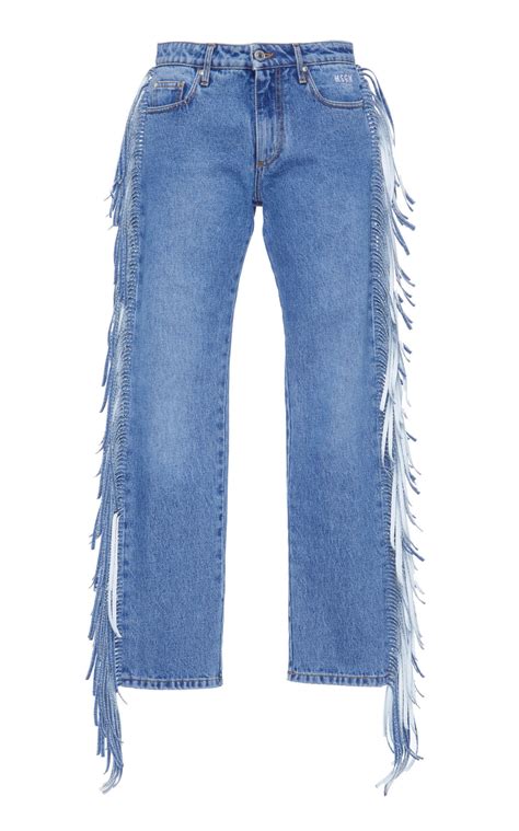 Fringe Jeans By Msgm Now Available On Moda Operandi Fringe Jeans