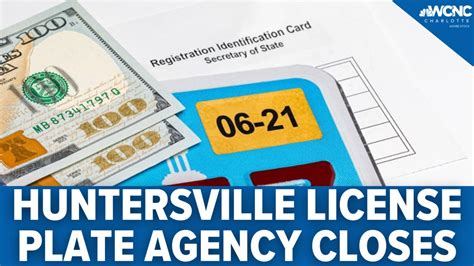 Huntersville license plate agency closes | wcnc.com