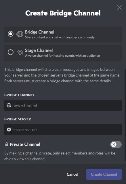 Bridged Text Channels Between Different Servers And Communities Discord