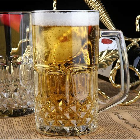 Crystal European Beer Glass Glasses Creative Big Capacity Juice Cup