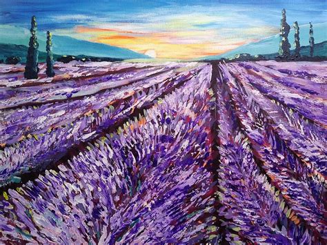 Lavender Fields Painting By Lynne Mcqueen Pixels