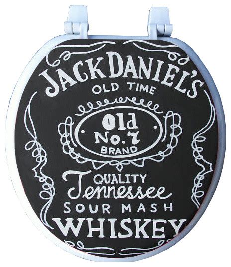 Jack Daniels Hand Painted Toilet Seat Eclectic Toilet Seats By