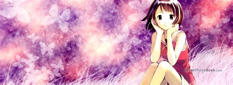 Girly Butterflies Anime Facebook Cover Characters