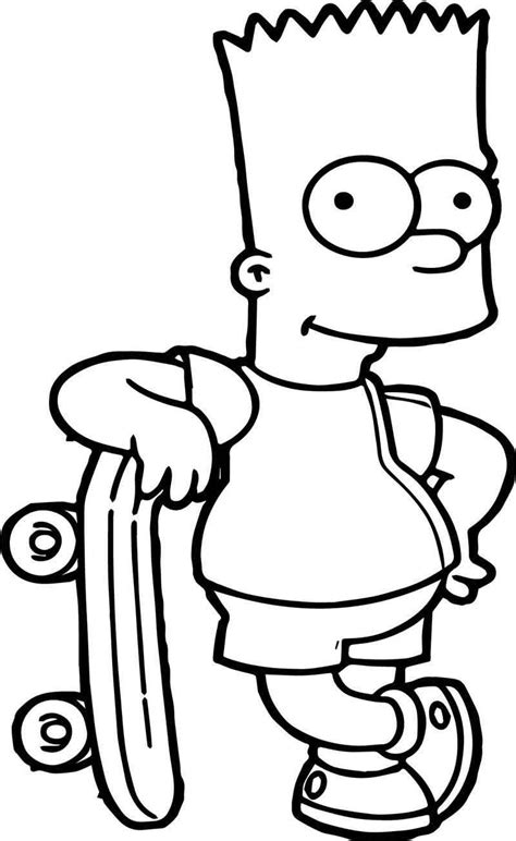 Free Coloring Pages Bart Simpson Coloring Pages