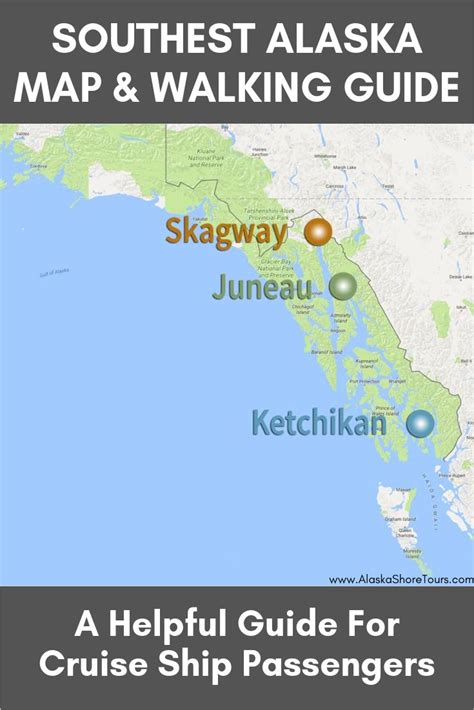 Juneau Skagway And Ketchikan Alaska Map And Walking Guide Alaska