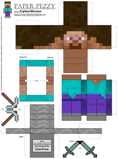 Minecraft Papercraft Toys Paper Crafts For Minecraft Print Printable