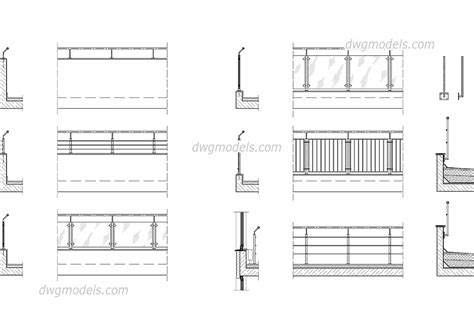 Wooden Balcony Railings Cad Blocks Railings Design Ideas