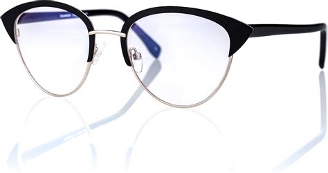linno cateye blue light blocking computer glasses with metal frame and acetate