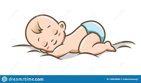 But as research on sids became more common and new discoveries were made, scientists realized that babies who sleep on their stomach have an increased risk of sids. Baby Sleeping Peacefully Vector Illustration Stock Vector ...