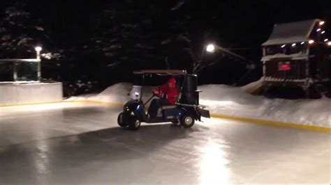 Backyard zamboni keeps the best diy ice rink in town. How to water your backyard rink with a golf cart Zamboni ...