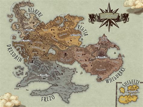 Inkarnate Custom Parchment Style World Map For Dungeons And Dragons Etsy