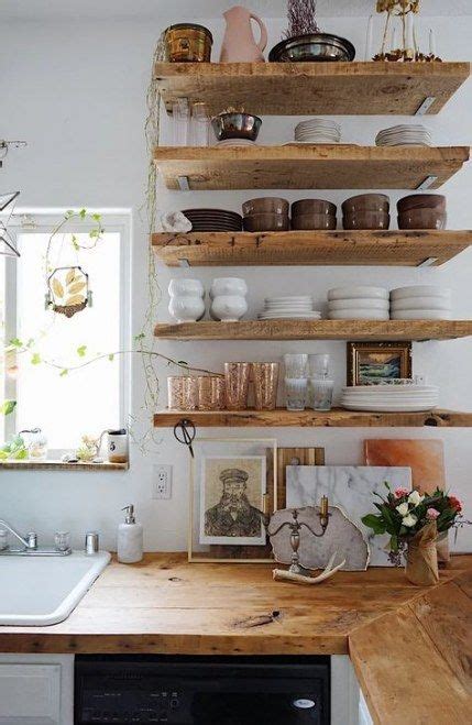 27 Ideas Kitchen Cottage Rustic Open Shelves Kitchen Open Kitchen