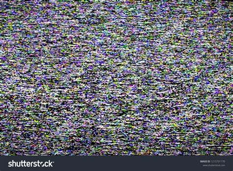 Glitch Tv Screen On Digital Television Noise And Glitch During Radio