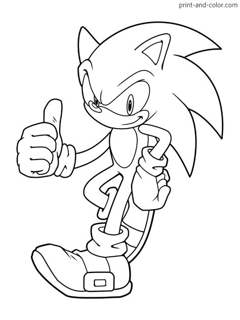 Free Printable Sonic The Hedgehog Coloring Pages