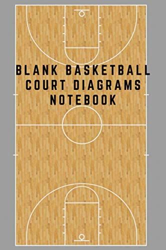 Blank Basketball Court Diagrams Notebook Coaching Basketball Playbook