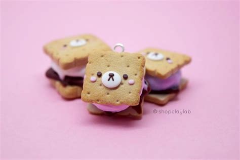 Bear Themed Colorful Smores Polymer Clay Charms So Adorable I Love