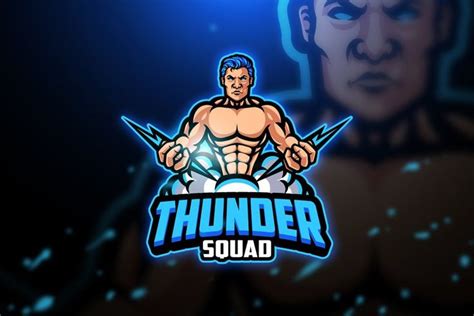 Thunder Mascot And Esport Logo 318775 Logos Design Bundles In