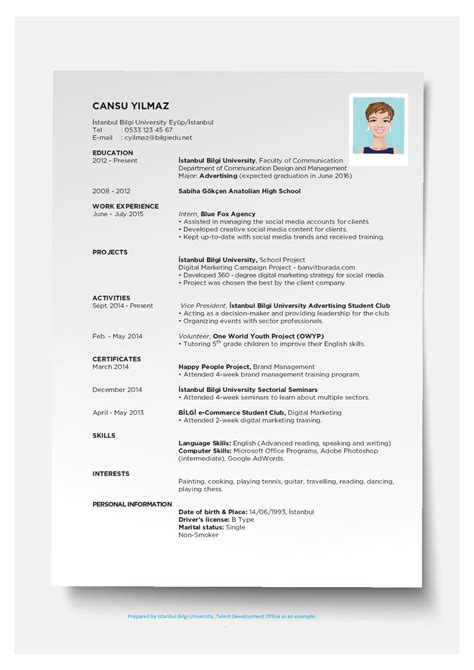 English teacher cv example & writing tips, questions, and salaries. CV Samples - Talent | İstanbul Bilgi University