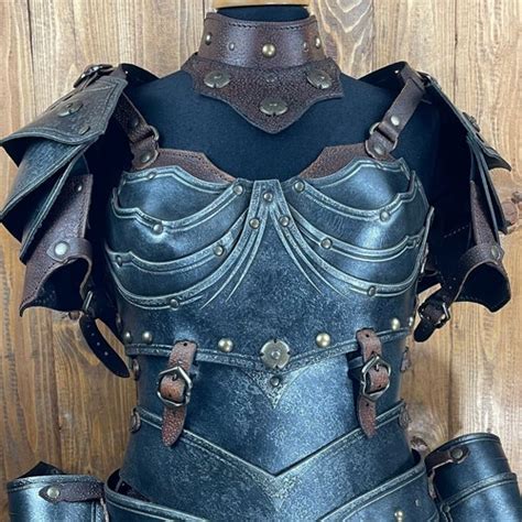 Leather Barbaric Female Armor Perfect For Cosplay And Role Etsy