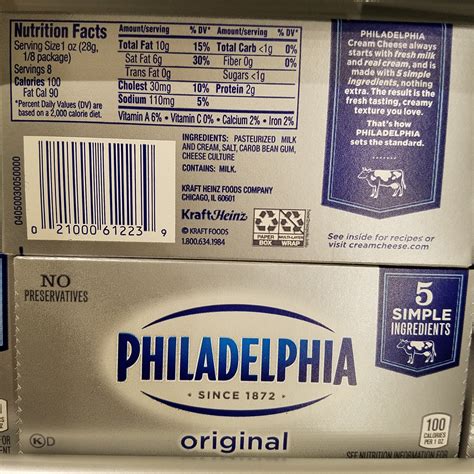 philadelphia cream cheese ingredients label ythoreccio