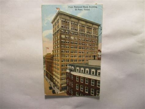 Old Postcard El Paso Texas First National Bank Building 2173 Ebay