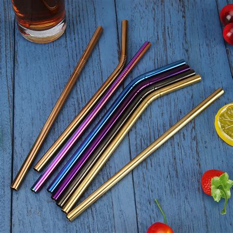 Colorful Reusable Drinking Straw High Quality Stainless Steel Metal