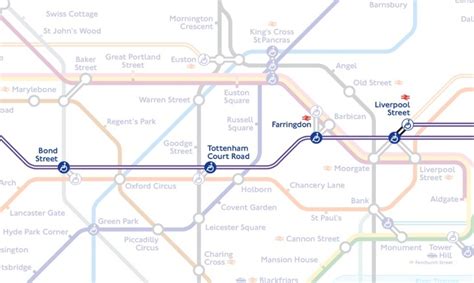 A First Look At The Tube Map With Added Crossrail Lon