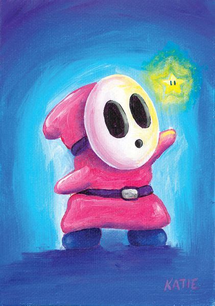 Pink Shyguy Art Print By Katie Clark Art Super Mario Art Mario Art