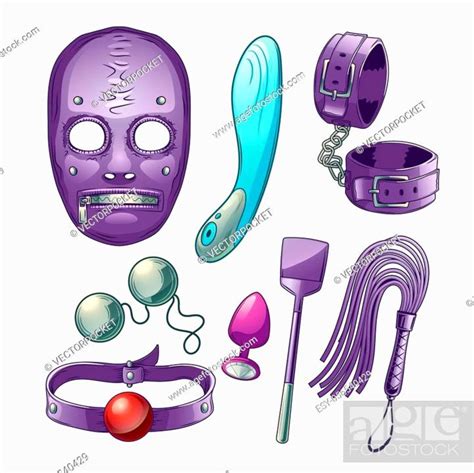 Adults Sex Toys Accessories For Bdsm Role Play Cartoon Set With Dildo Or Vibrator Latex Face