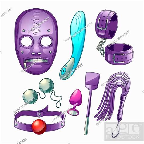 Adults Sex Toys Accessories For BDSM Role Play Cartoon Set With Dildo Or Vibrator Latex Face