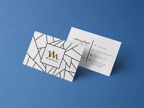 Free Front And Back Business Card Mock Ups