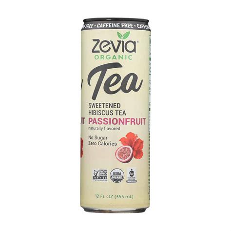 Zevia Organic Passionfruit Sweetened Hibiscus Tea 12 Fl Oz