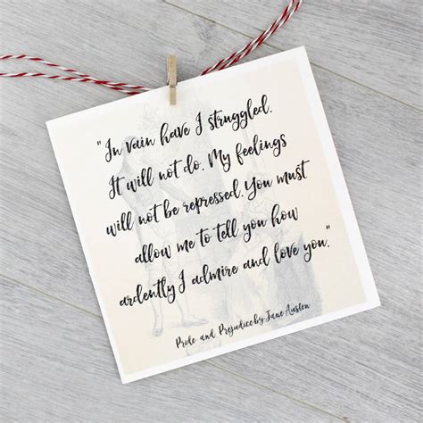 More buying choices $9.99 (10 new offers) Pride And Prejudice Jane Austen Quote Card By Six0six ...