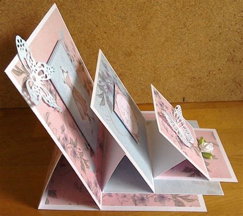 Triple Stacked Easel Card Card Making Templates Fancy Fold Card