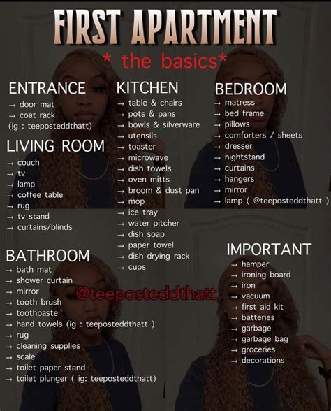 College Apartment Checklist Artofit