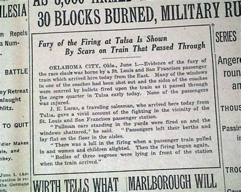 As the centenary of the tulsa massacre approaches, it remains the worst single incident of racial official records were lost or destroyed, the city's newspapers did not mention it, schools did not teach. 1921 Tulsa race riot massacre... - RareNewspapers.com