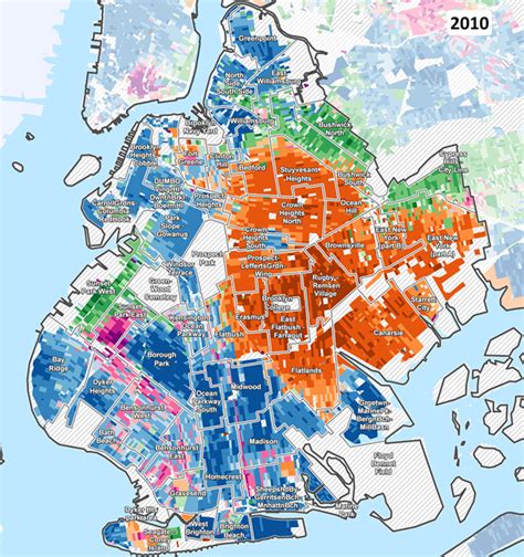 Maps Nyc 2000 To 2010 Demographic Change