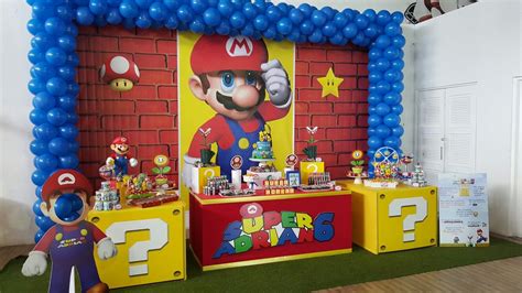 Mario Bros Bday Candy Bar Decoracion De Mario Bros Fiesta De Mario